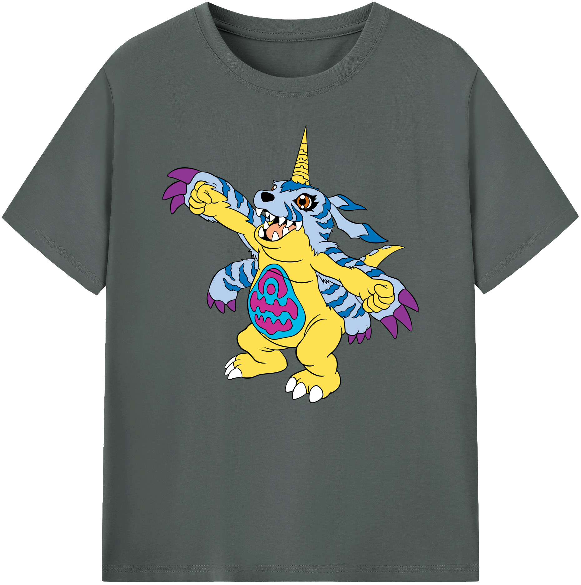 （画像用） Digimon デジタルモンスター/デジモン 綿100％ メンズ半袖Tシャツ｜肌触りやわらか＆通気性
